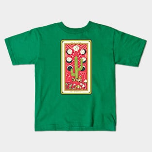 Mystical Desert Cactus Tarot Card Kids T-Shirt